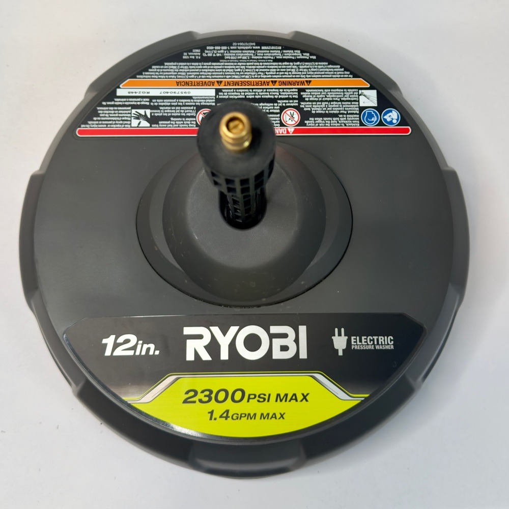 RYOBI 12‎ in. 2,300 PSI Electric Pressure Washers Surface Cleaner - Picture 8 of 9